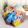 Disney Princesses,Castle,Fantasy Manual Opening and Closing Umbrella, 8-Rib Reinforced Folding Design, Lightweight