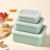 With Lid Silicone Lunch Box Food Grade Microwave Oven Lunch Box Food Storage Container  Picnic