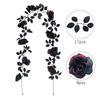 Künstliche Rosenranken-Girlande mit realistischen Blättern und Blumen-Design für Dekorationszwecke im Innen- und Außenbereich Halloween-Party Hausgarten Hochzeit