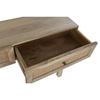 Table d'appoint - Bois de manguier - 120 x 35 x 77 cm - Marron - 2 tiroirs pratiques