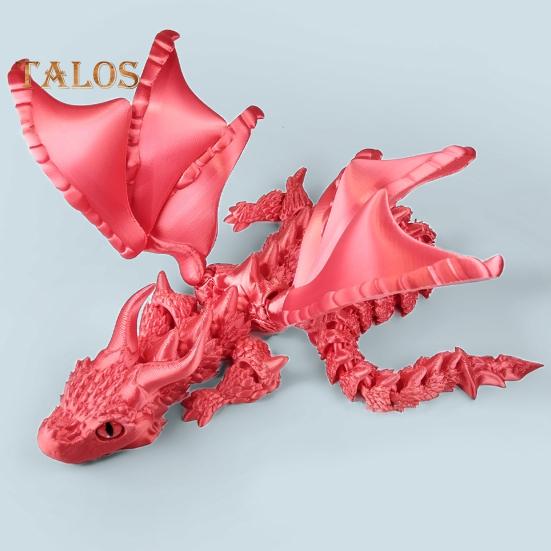3D Baskılı Ejderha Süsü Kanatlı Eklemli Ejderha Esnek Ejderha Masa Evcil Hayvan Stres Giderici Oyuncak Yetişkinler Ev Ofis Dekoru