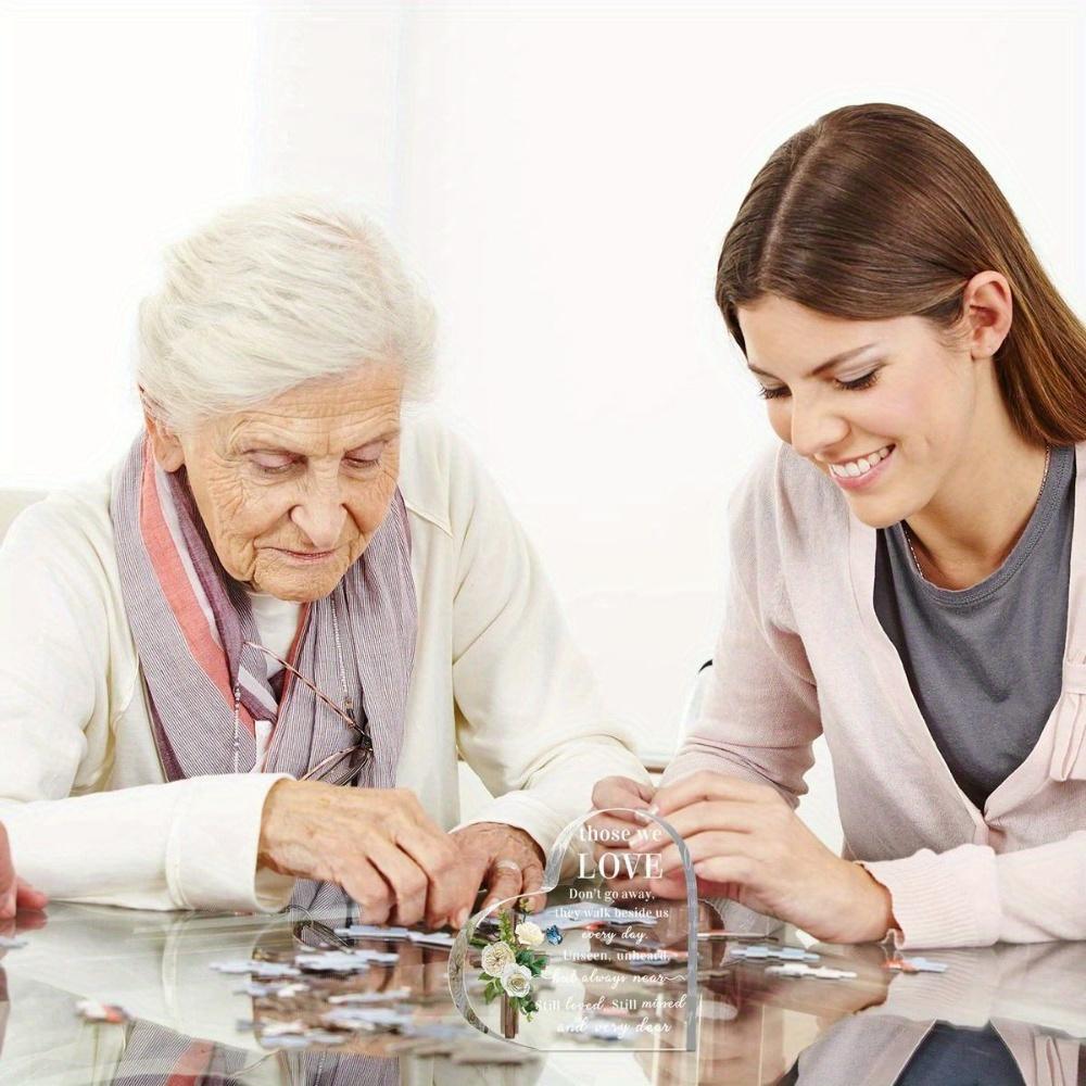 Memorial Acrylic Heart. Sympathy gift for the loss of a loved one, father or mother.