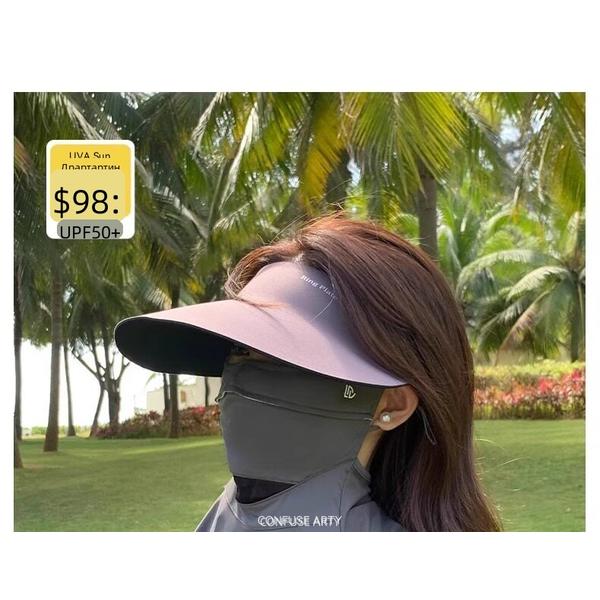 Full Face Sun Mask with Neck Cover for Women, UV Protection Cooling Breathable for Summer Cycling