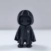 Halloween Cute Hooded Figurine– 3D Printed Black Cloak Character Indoor Outdoor Home Desk Yard Ornament Funny Creepy Party Decor
