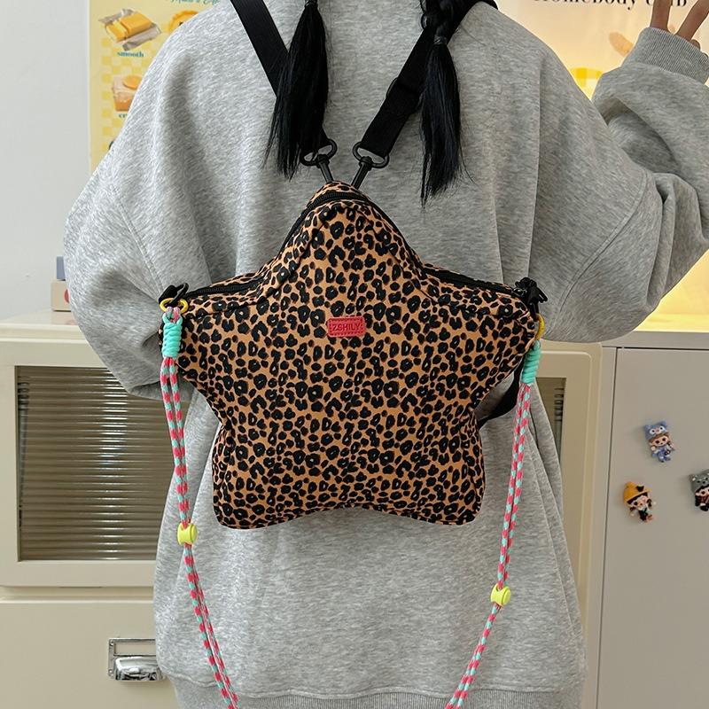 Crossbody Women's Bag New Five-pointed Star Student Shoulder Handbag Casual Backpack