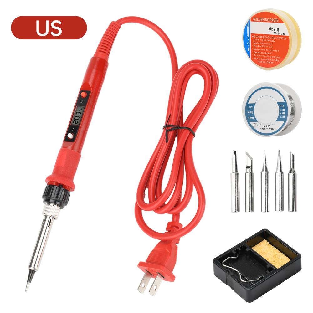 JCD Soldering Iron Kit Digital Display Soldering Iron Set Adjustable Temperature Soldering Iron Welding Repair Tools