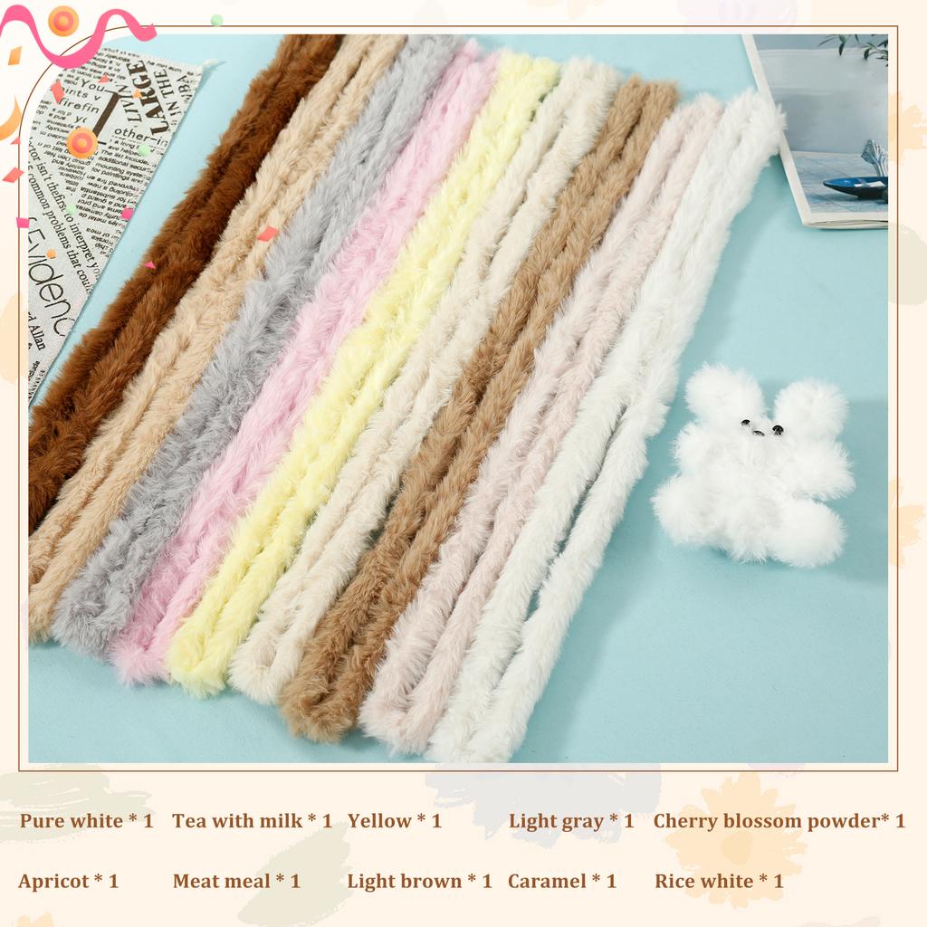 10PCS Pipe Cleaners Thick Fur Chenille Stems Pipe Cleaners Craft Supplies Kids Creative DIY Arts and Crafts Flexible Pipe