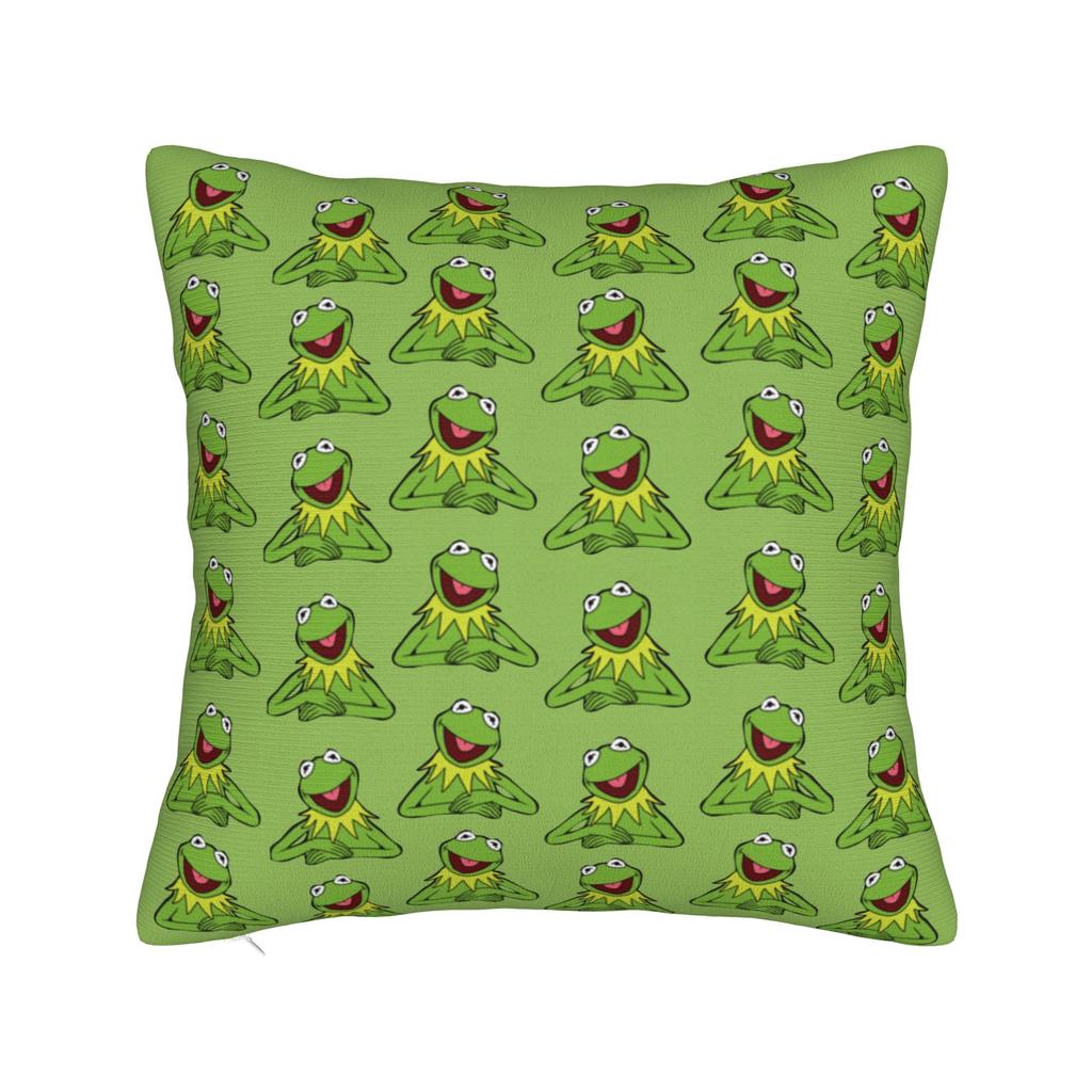 Kermit Square Pillow Case Polyester Decorative Pillow The Frog Meme Fashion Pillowcover Home Decor