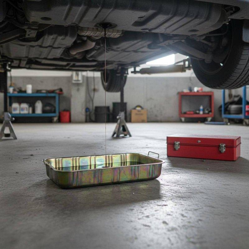 Metal Oil Drain Pan Thickened Automotive Drain Pan Auto Parts Tray Large Capacity Rust Resistant for Garage