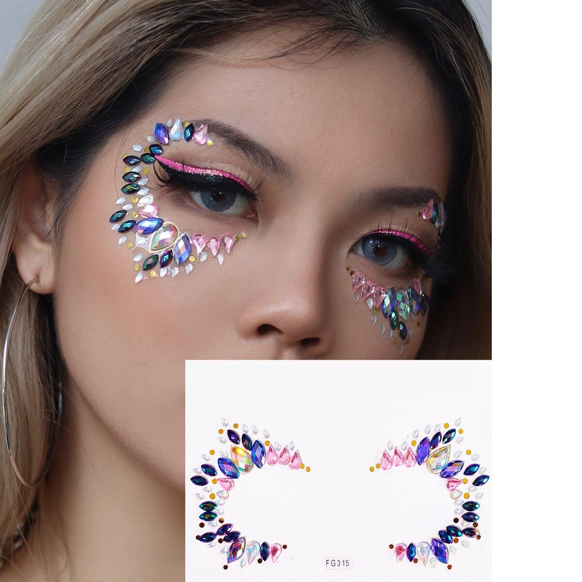 

3D сексуальные татуировки для лица, наклейки, временные татуировки, блестящие поддельные татуировки, стразы для женщин, вечерние украшения, украшения для лица, татуировки 154*239mm
