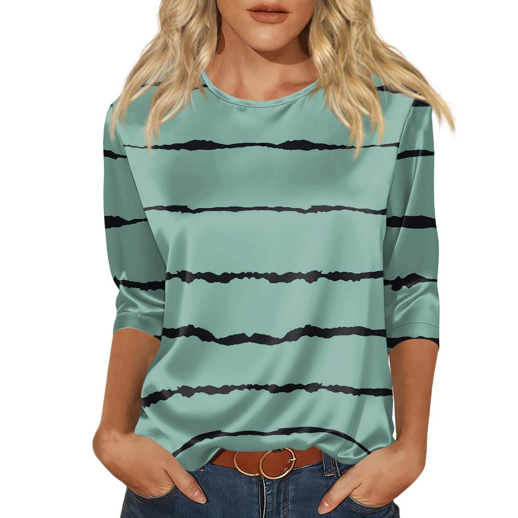 Blouse For Women Dressy 3/4 Long Sleeve Shirts Business Casual Outfit Tops