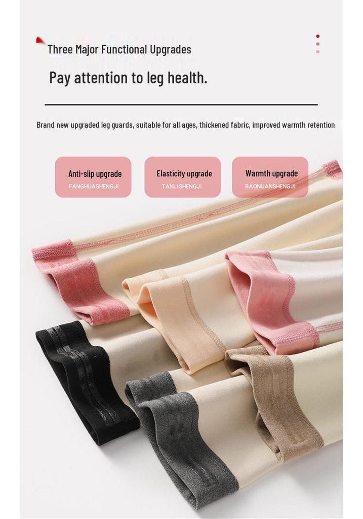 Unisex Fleece Plus Velvet Anti-Slip Thickened Over-The-Knee Leg Warmers for Cold Protection and Joint Warmth