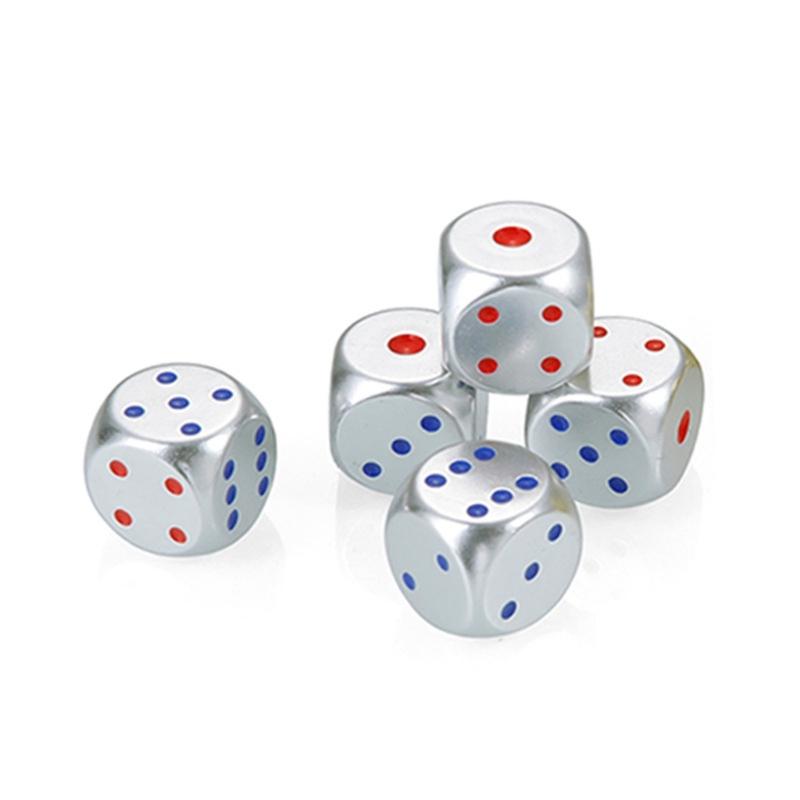 Round Corner Boutiques Game Dices Colorful Aluminum Alloys Metal Dices Easyly Grip Panel Functions