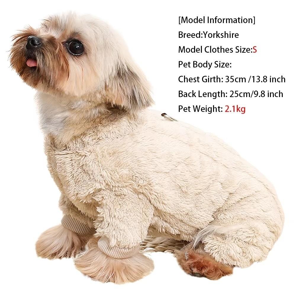 Winter Dog Hiking Jacket Fleece Dog Bodysuit Fashion Plush Dogs Coat Puppy