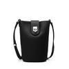 Top-grain Leather Single-shoulder Crossbody Small Bag, Mobile Phone Bag, Women's Versatile Leather Vertical Casual Small Bucket Bag