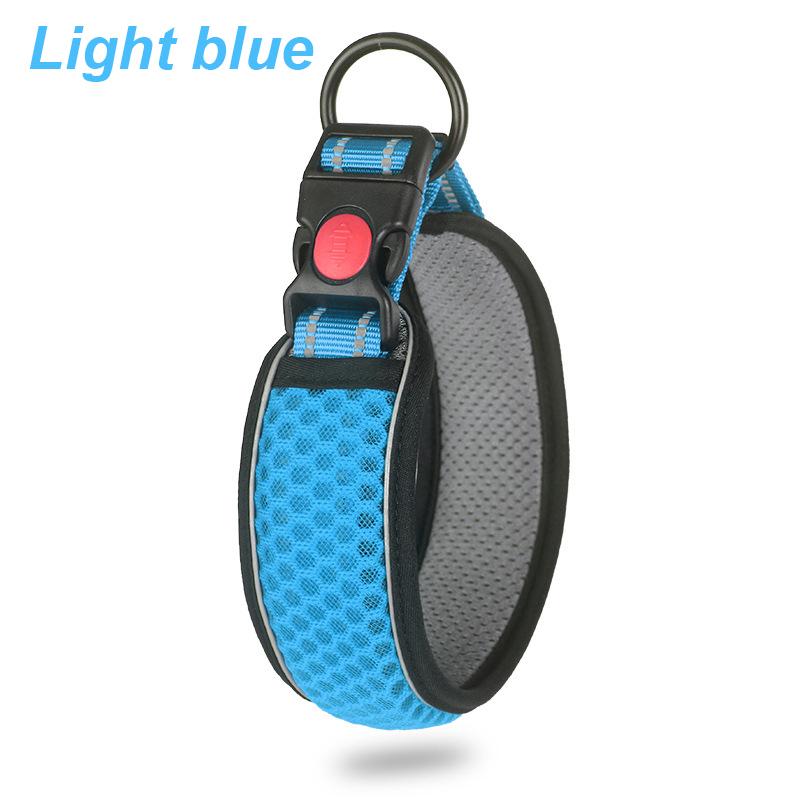 

Светоотражающий ошейник для собак Ошейник для питомца для маленьких и больших собак Ошейники против удушения Мягкий Дышащий Нейлоновый Ошейник для питомца Регулируемый M