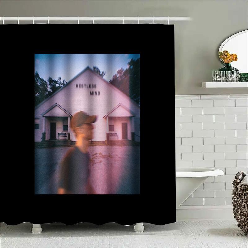 Vintage Gothic Horror Movie Poster Shower Curtain Spooky Halloween Decor Bathroom Set Dark Aesthetic Film Fan Gift Home Decor
