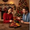 Dishwasher Safe Wood Platter for Family Gatherings Christmas Tree Serving Tray Easy To Clean Storage Plate