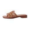 Fashion New Leather Cork Flip-flops for Women Couple Vintage Summer Wear Muller Slippers Fashion Casual Beach Sandals