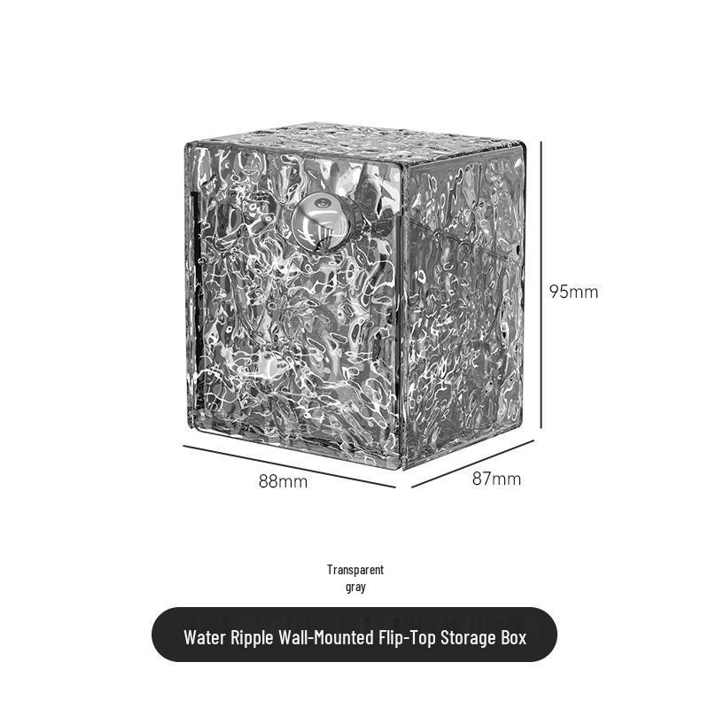 Wandmontierter Badezimmerspiegelschrank mit Klappdeckel und Aufbewahrungsmöglichkeit für Wattestäbchen und Kosmetikartikel