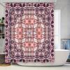 Kaleidoscope Pattern Shower Curtain Pink Black Print Shower Drapes for Bathrooms Decor