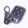 For GMC Key Fob Cover, Carbon Fiber Pattern Key Case for 2017-2022 2023 2024 Suburban Tahoe Silverado 1500 GMC Yukon XL Acadia Terrain Sierra 1500