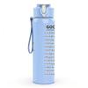 1PC You Say God Says Text Print 750ml Color Plastic Sports Water Bottle Leakproof Flip Straw Lid Suitable for Sports Office Home Use