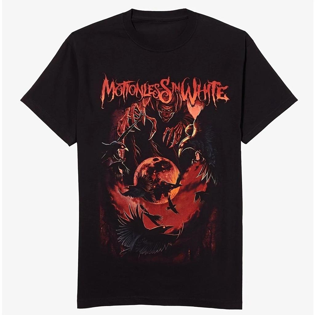Gothic Rock Top Motionless in White Band Grafik T-Shirt Retro Street Hip Hop Mode T-Shirt Lässig Locker Print Streetwear