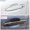 For Subaru Forester SH 2008 2009 2010 2011 2012 ABS Chrome Carbon Fiber Black Door Handle Cover Trims Car Styling Accessories