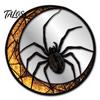 Decorative Mirrors for Entryway Halloween Mirror Wall Stickers with Spiders/Skeletons/Pumpkins, Retro Hanging Home Accents Ornament, Lightweight