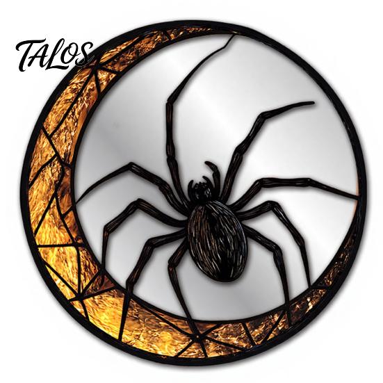 Decorative Mirrors for Entryway Halloween Mirror Wall Stickers with Spiders/Skeletons/Pumpkins, Retro Hanging Home Accents Ornament, Lightweight