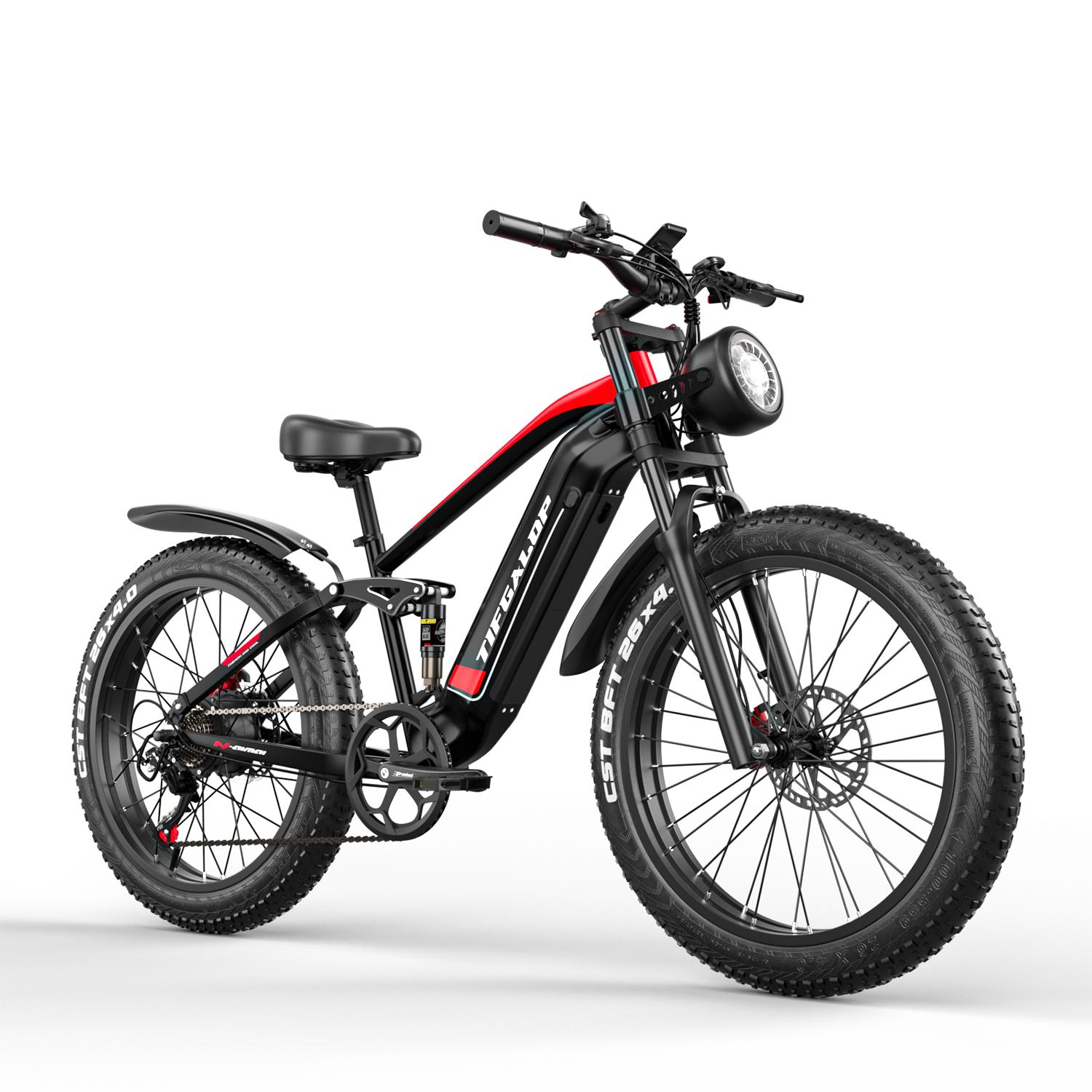 TIFGALOP ES28 elektriskais velosipēds, 1000W 48V