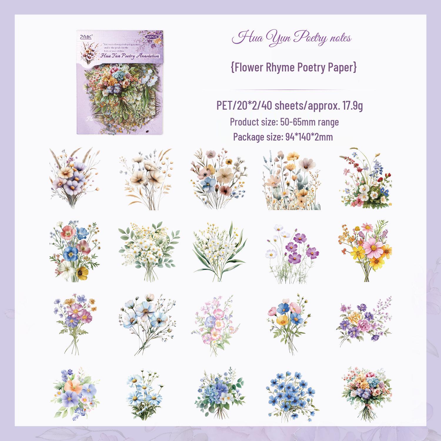 Yue Zhen Vintage Waterproof Journal Sticker Pack