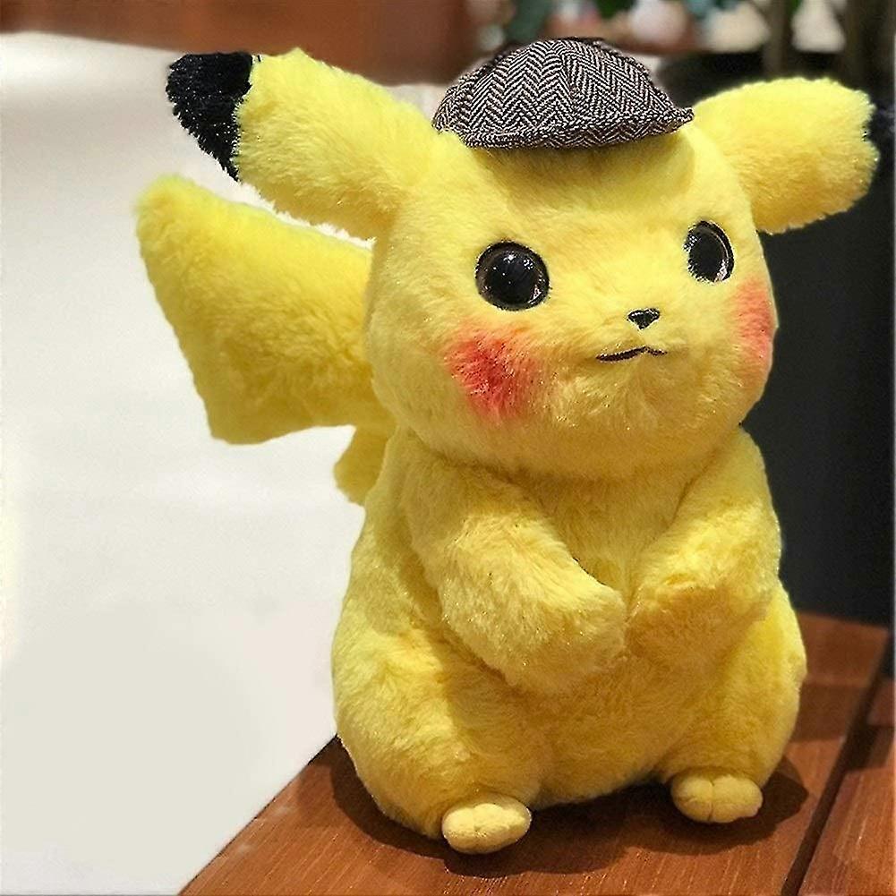 Peluche Pikachu 28CM Giocattolo Detective Film Giapponese Anime Giocattoli Bambola Morbida Carina Regalo