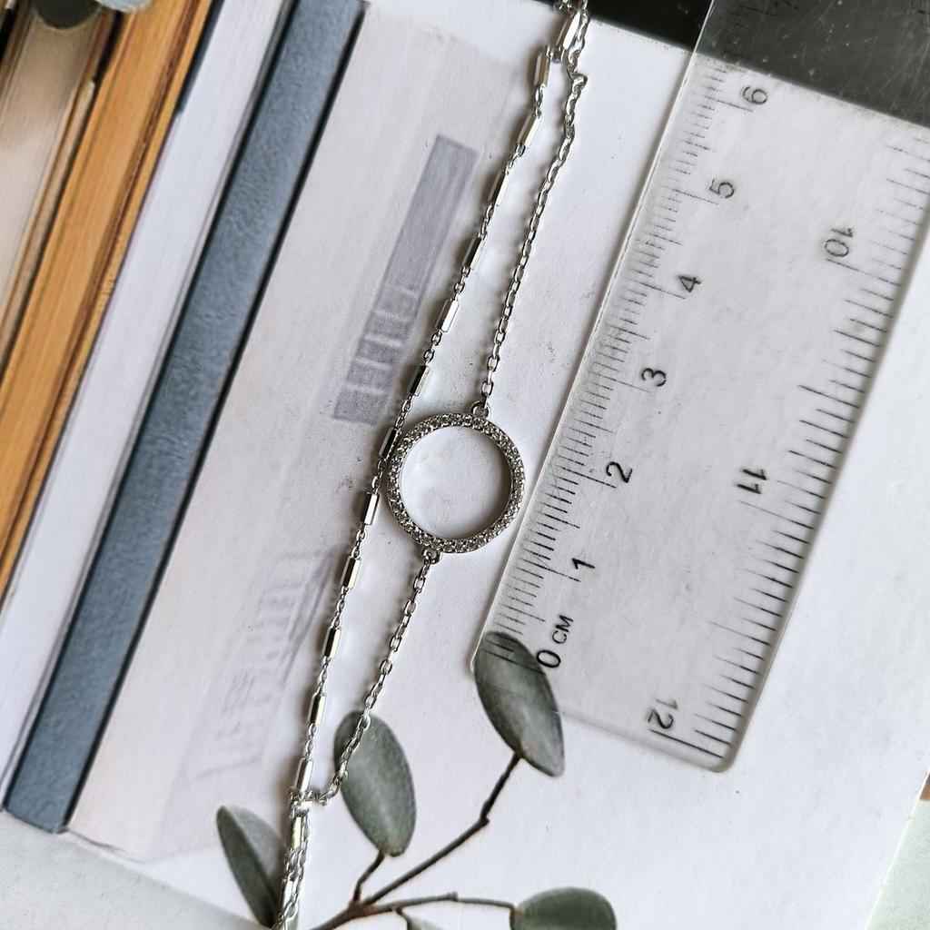 Sølvarmbånd med cubic zirconia, produktvekt 2,7 g (2190691)