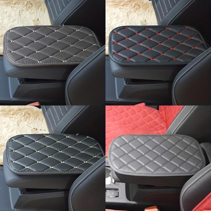 Luxury Car Armrest Pad - Universal Fit, Quilted Diamond Pattern, Comfortable Cushioning for Vehicle Center Console, Auto Interior Accessories