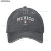 Mexico Flag Caps EST Retro Cowboy Washed Baseball Caps Female Sport Denim Sunscreen Hats Spring Summer Cap Men Trucker Cap