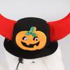 Pet Party Costume Accessory Halloween Bat Hat, Red Horn Pumpkin Cat Funny Hat Wings Felt for Cats Small And Medium Dogs Soft