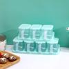 Household Plastic Condiment Box with Lid Moisture Proof Kitchen Portable Seasoning Storage Rack Spice Organizer Transparent Jar