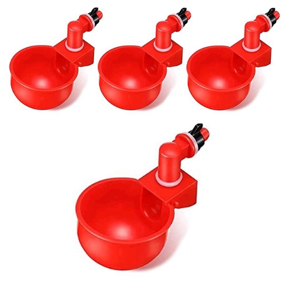 4PCS Water Drinking Cups Chicken Waterer Automatic Poultry Drinkers