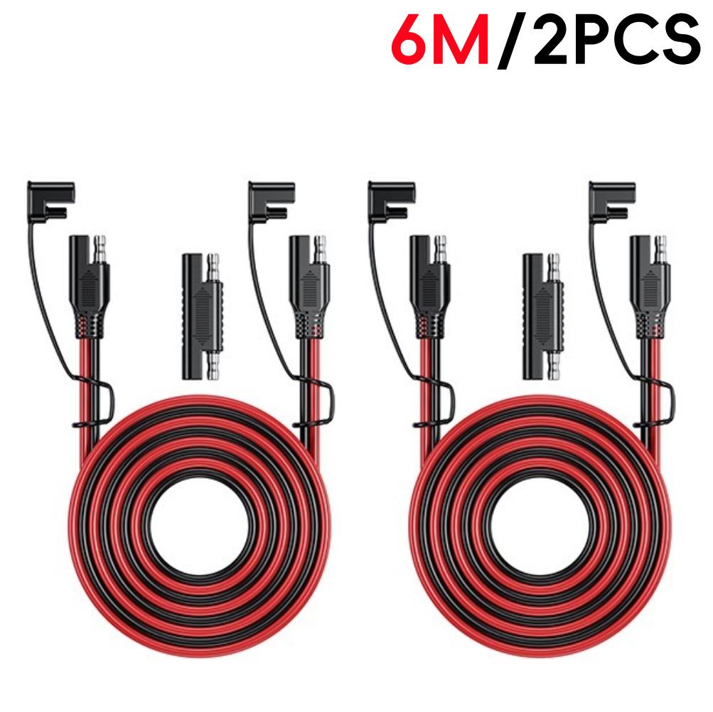 Akü Şarj Kablosu SAE'den SAE'ye 12V-36V Güneş Enerjili Fiş Kablosu 16AWG Araba Uzatma Kablosu Su Geçirmez Güneş Enerjili Araç Akü Güç Kablosu
