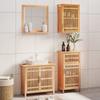 Vidaxl 4-Cz. Bathroom Furniture Set, Solid Walnut Wood
