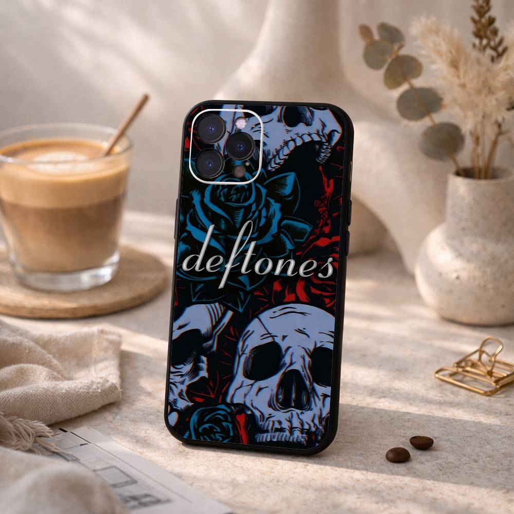 R-Rock Band D-Deftones Phone Case For iPhone17,16,15,14,13,12Plus,Pro Max,XS,5G Soft Silicone Black Cover
