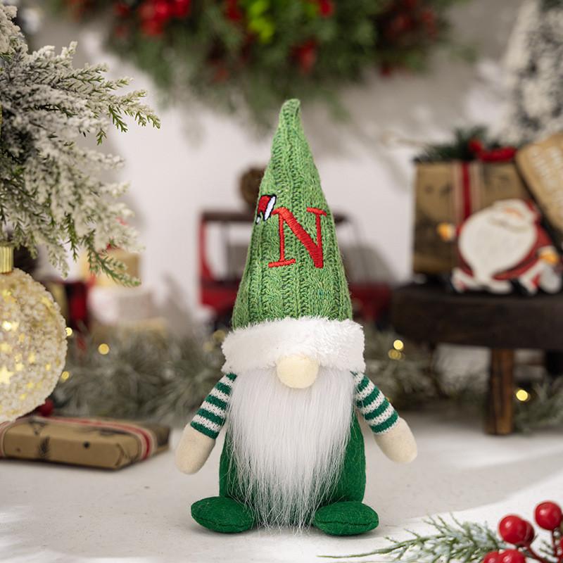 Adorable Christmas Gnome Figurine With Knitted Hat Perfect For Festive Decor
