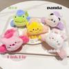 Acrylic Plush Panda Hair Claw Doll Winter Cross Hair Clip Cute Animal Shark Clip  Ladies/Girls