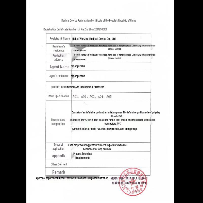 JY Nadmuchiwany materac przeciwodleżynowy