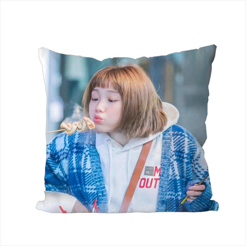 Actor Lee Sung Kyung Pillow Case For Car Sofa Decorative Home Doublesided Print Plush Square Throw Pillow Cushion Cover 30x30cm