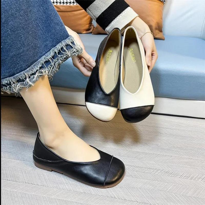 

Детские нежные туфли на мягкой подошве, туфли-бобы на плоской подошве