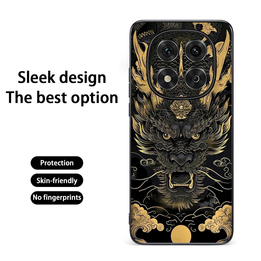 Japanese dragon Super cool painting Phone Case For Redmi Note 14 13 12 11 Pro Plus S 5G 14C A3 Soft Black Phone Cover