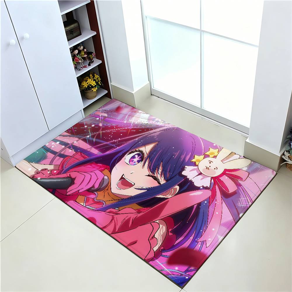 Anime O-Oshi No Ko Carpet Bathroom Anti-slip Mat Door Mat Home Decoration Mat Entrance Door Mat Scratch-resistant Door Mat